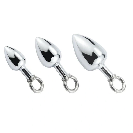 Cock Ring Stainless Anal Set Steel with DiscreetChoice 4663 Hook 0327